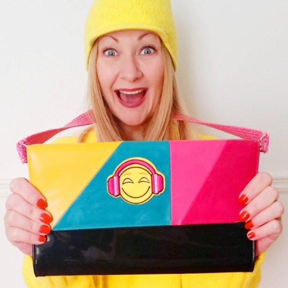 Refashioned 80's Crossbody Bag (or clutch) - Picture 1 of 7